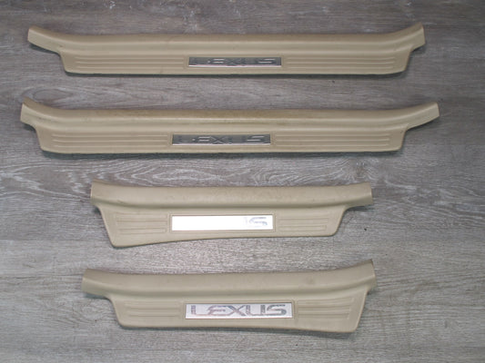 2003-2007 Lexus UZJ100L LX470 Front & Rear Door Scuff Sill Plate Trim Set of 4