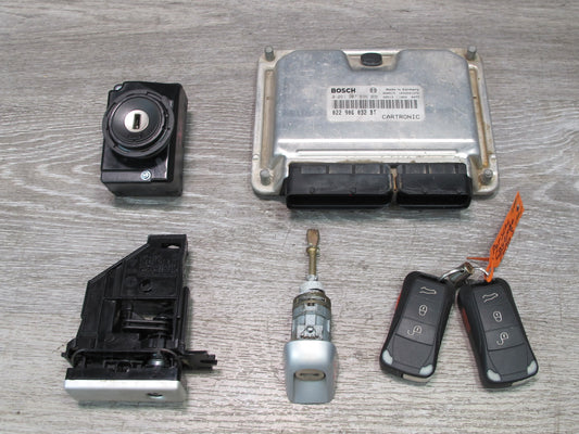 2003-2006 Porsche Cayenne 955 4.5L M48.50 Turbo Engine ECU Ignition Lock KEY Set