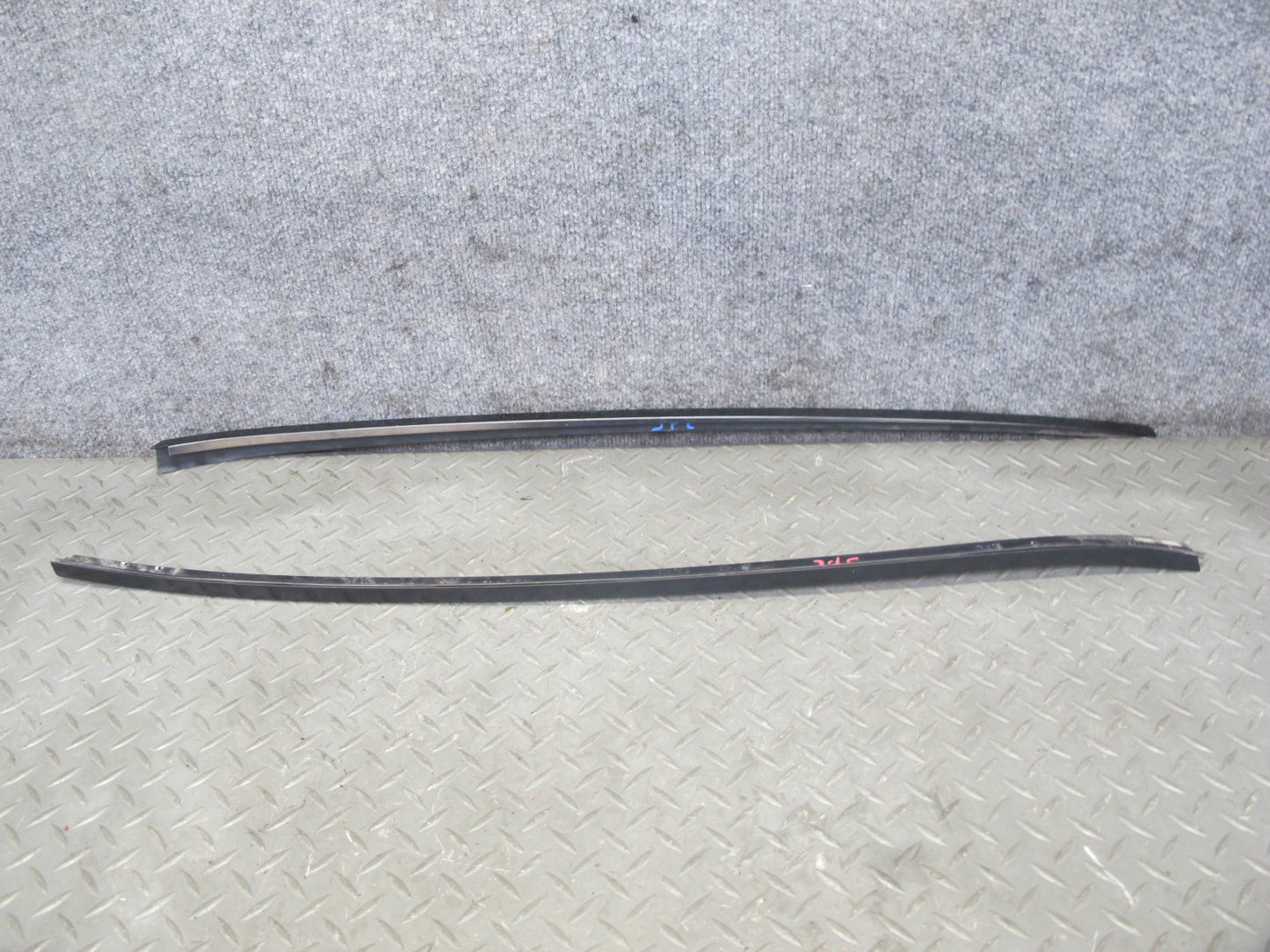03-06 Porsche Cayenne 955 Front Windshield Exterior A Pillar Trim Molding Set
