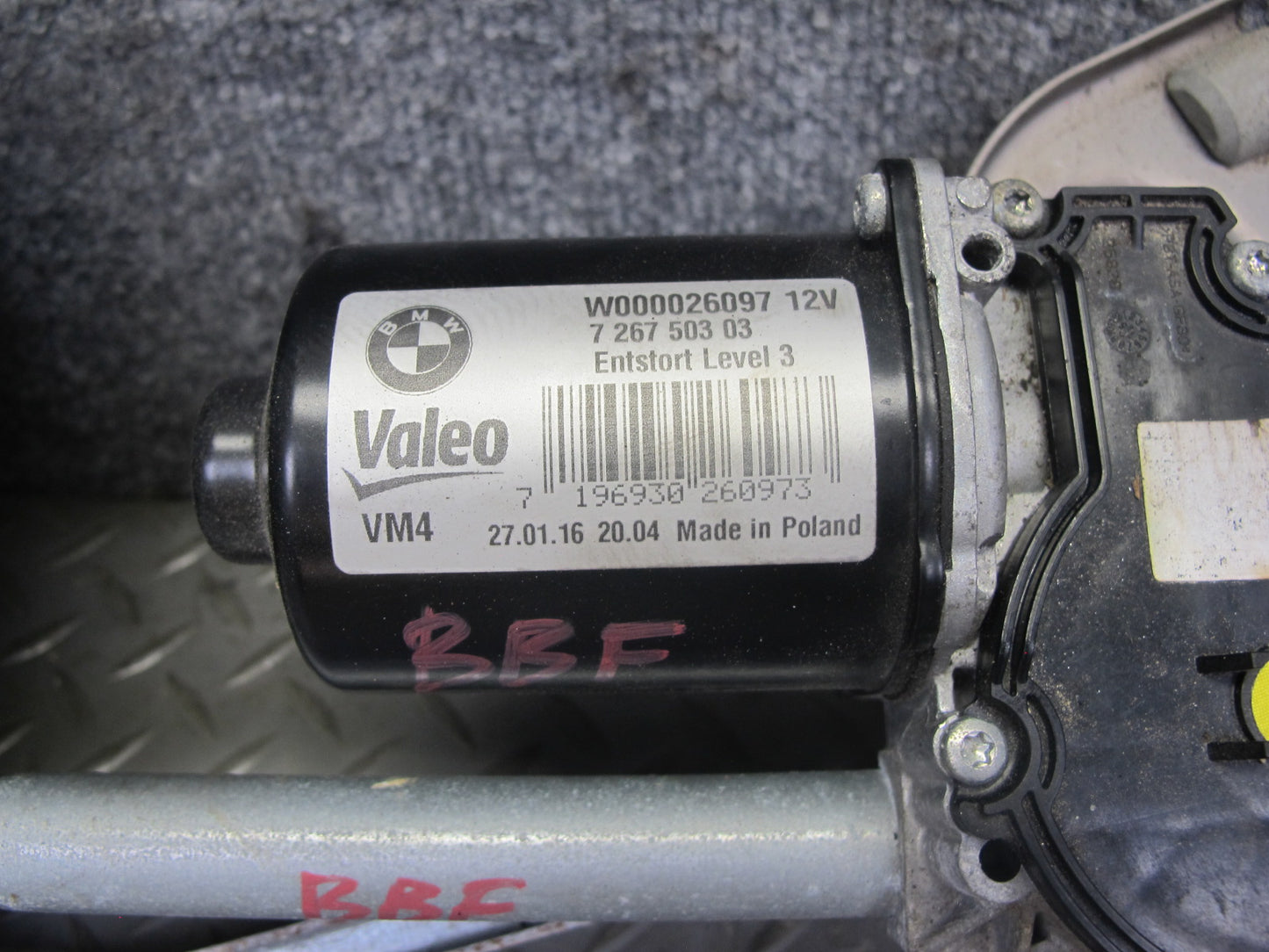2015-2020 BMW F80 F82 M4 Windshield Wiper Transmission Linkage w Motor