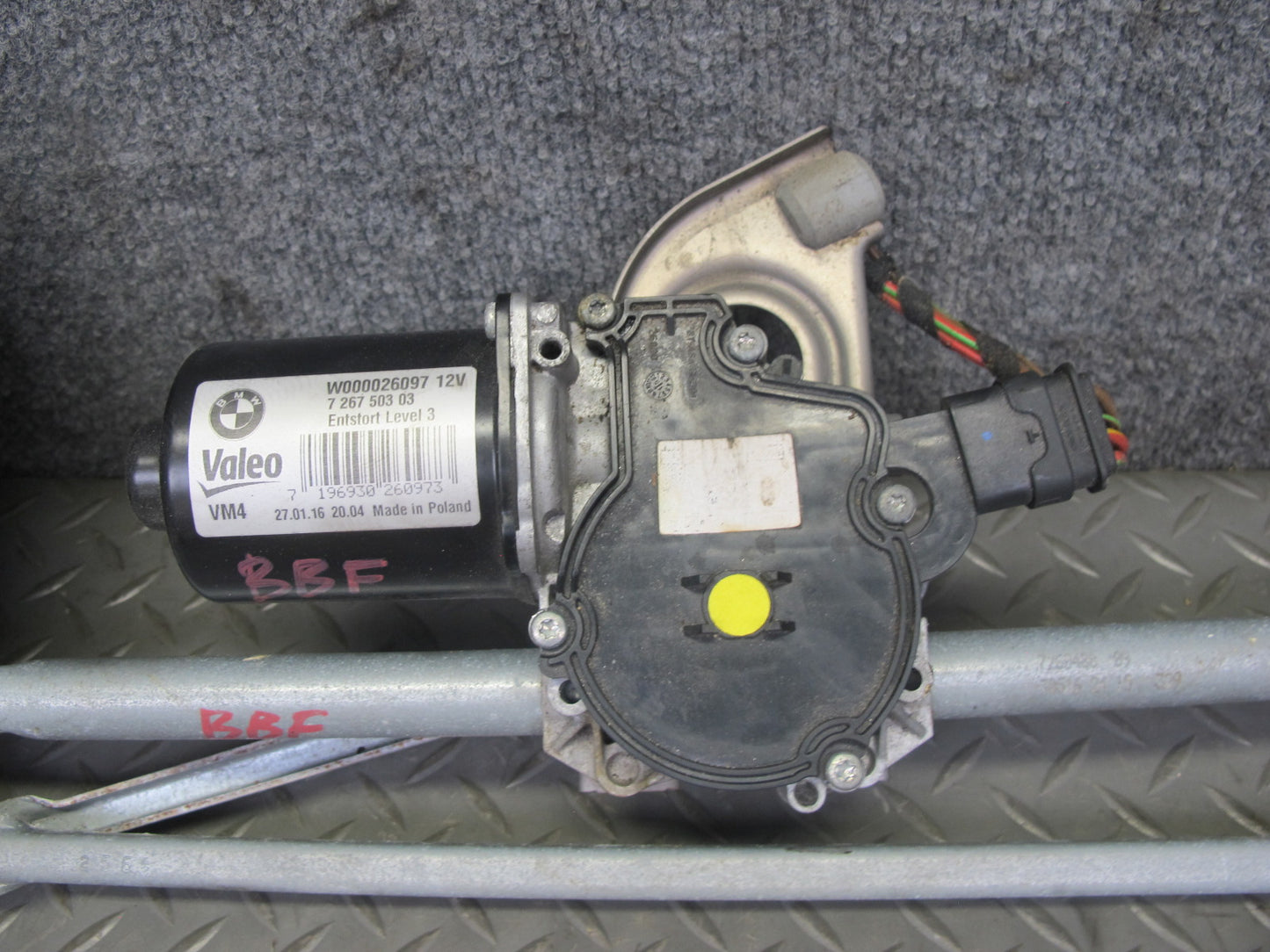2015-2020 BMW F80 F82 M4 Windshield Wiper Transmission Linkage w Motor