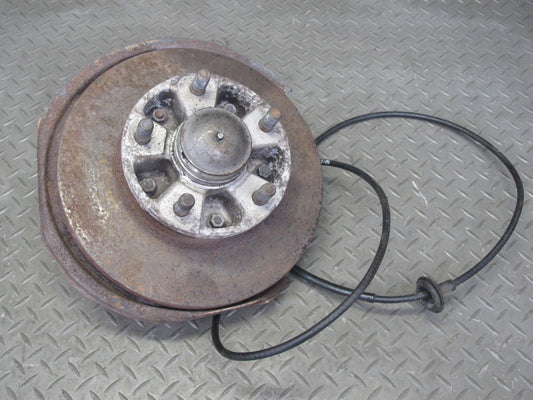 87-88 Porsche 924 S Front Left Spindle Knuckle Wheel Hub Brake Disc Rotor OEM