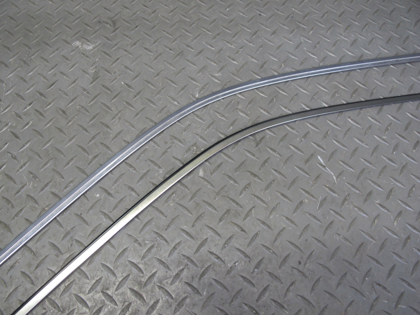 94-99 Mercedes W140 Front Left Door B Pillar & Window Trim Molding Set OEM