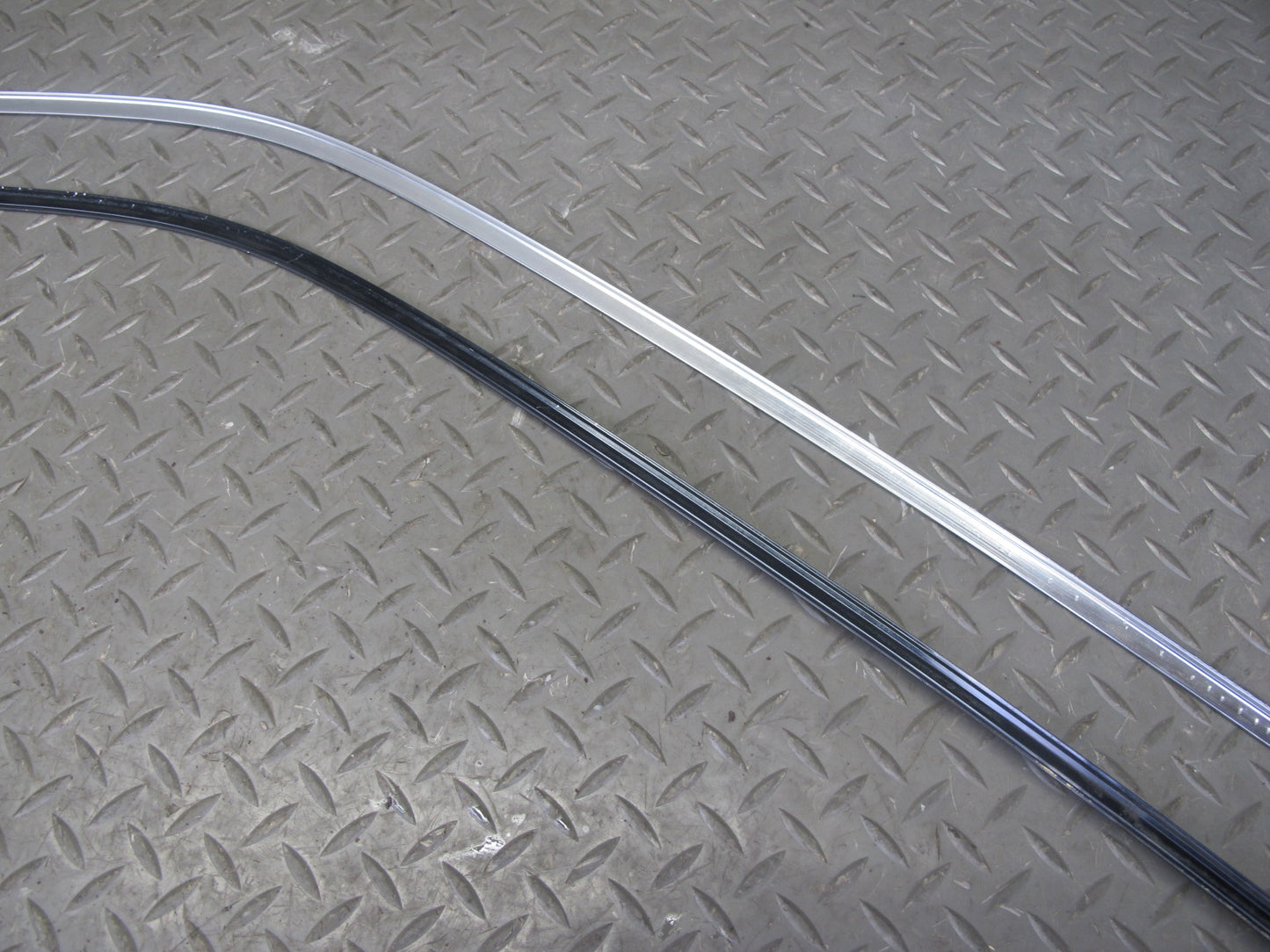 94-99 Mercedes W140 Front Left Door B Pillar & Window Trim Molding Set OEM