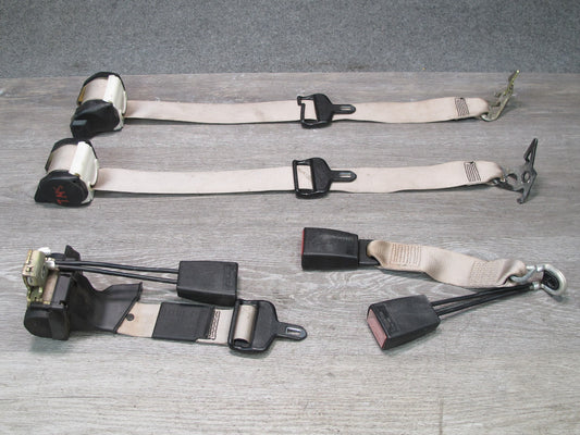 93-95 MERCEDES W140 S-CLASS REAR LEFT CENTER RIGHT SIDE SEATBELT RETRACTOR W/ BUCKLE SET OEM
