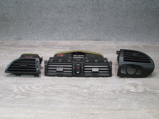 2006-2010 BMW E63 E64 Dash Front Left Center Right Air Vent Grille Set of 3
