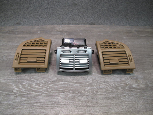 07-13 Mercedes W221 S-class Set of 3 Dash Rear Center Console Air Vent Trim OEM