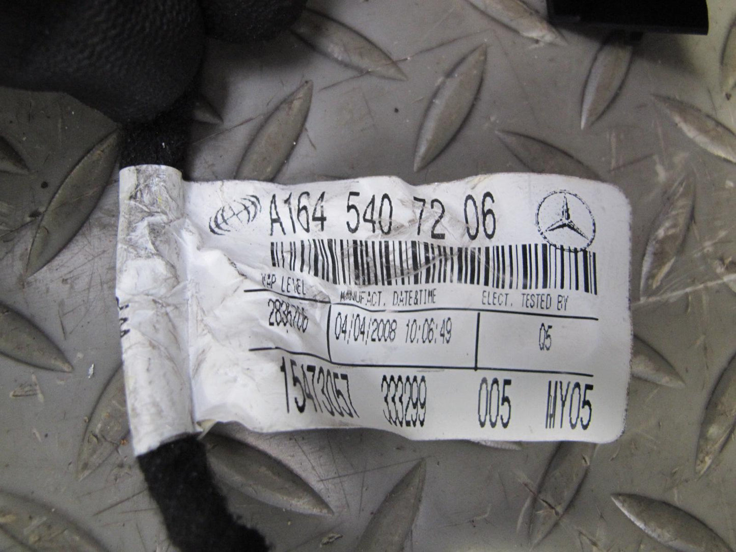 07-11 Mercedes W164 ML63 AMG Rear Right Seat Upper Cushion Leather Black OEM