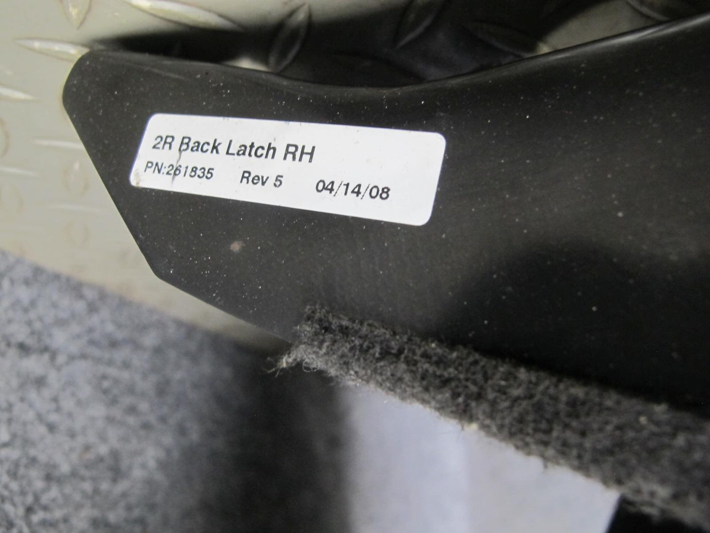 07-11 Mercedes W164 ML63 AMG Rear Right Seat Upper Cushion Leather Black OEM