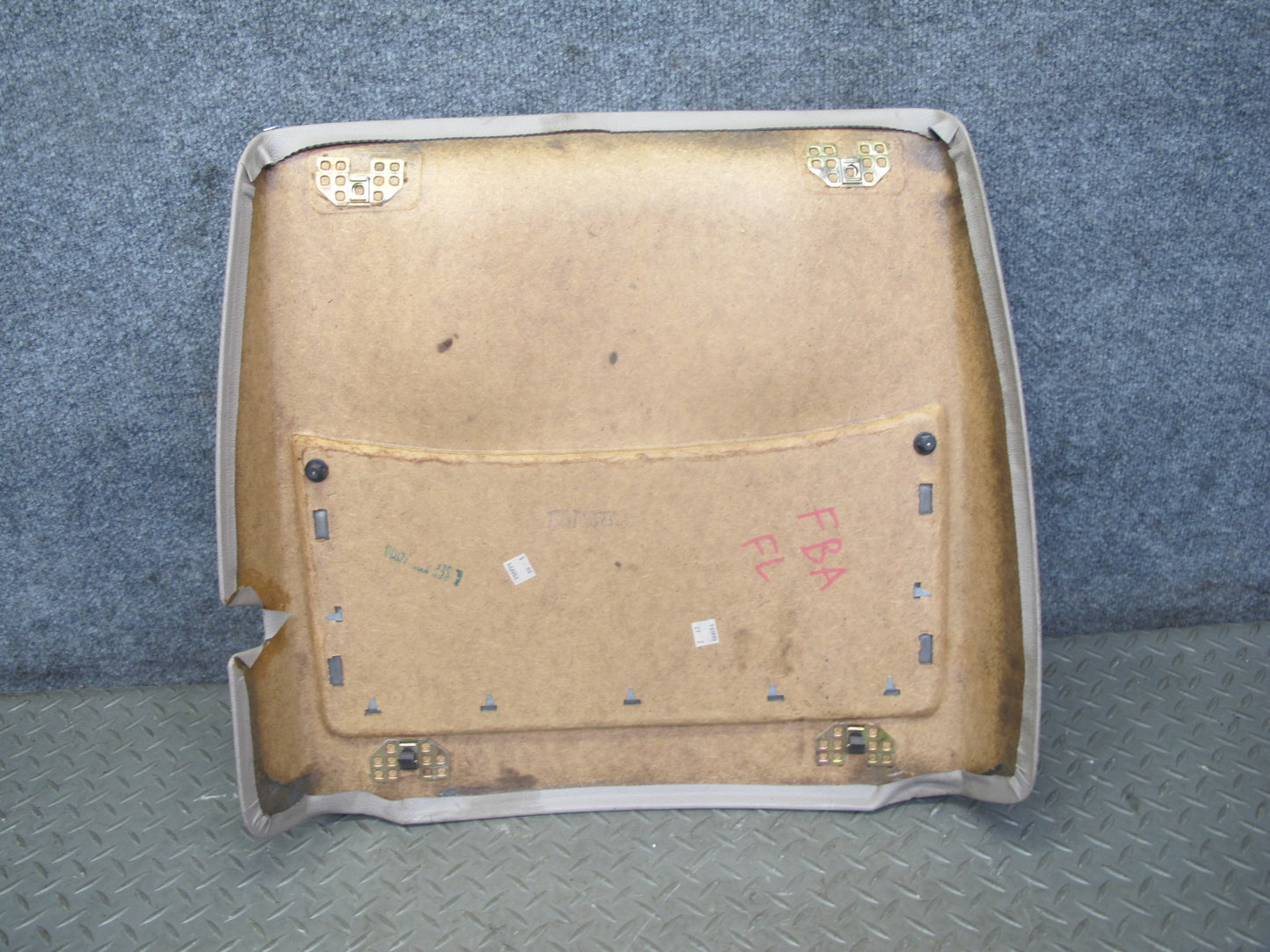 92-95 BMW E34 5-SERIES Front Left Seat Back Trim Cover Panel Parchment OEM