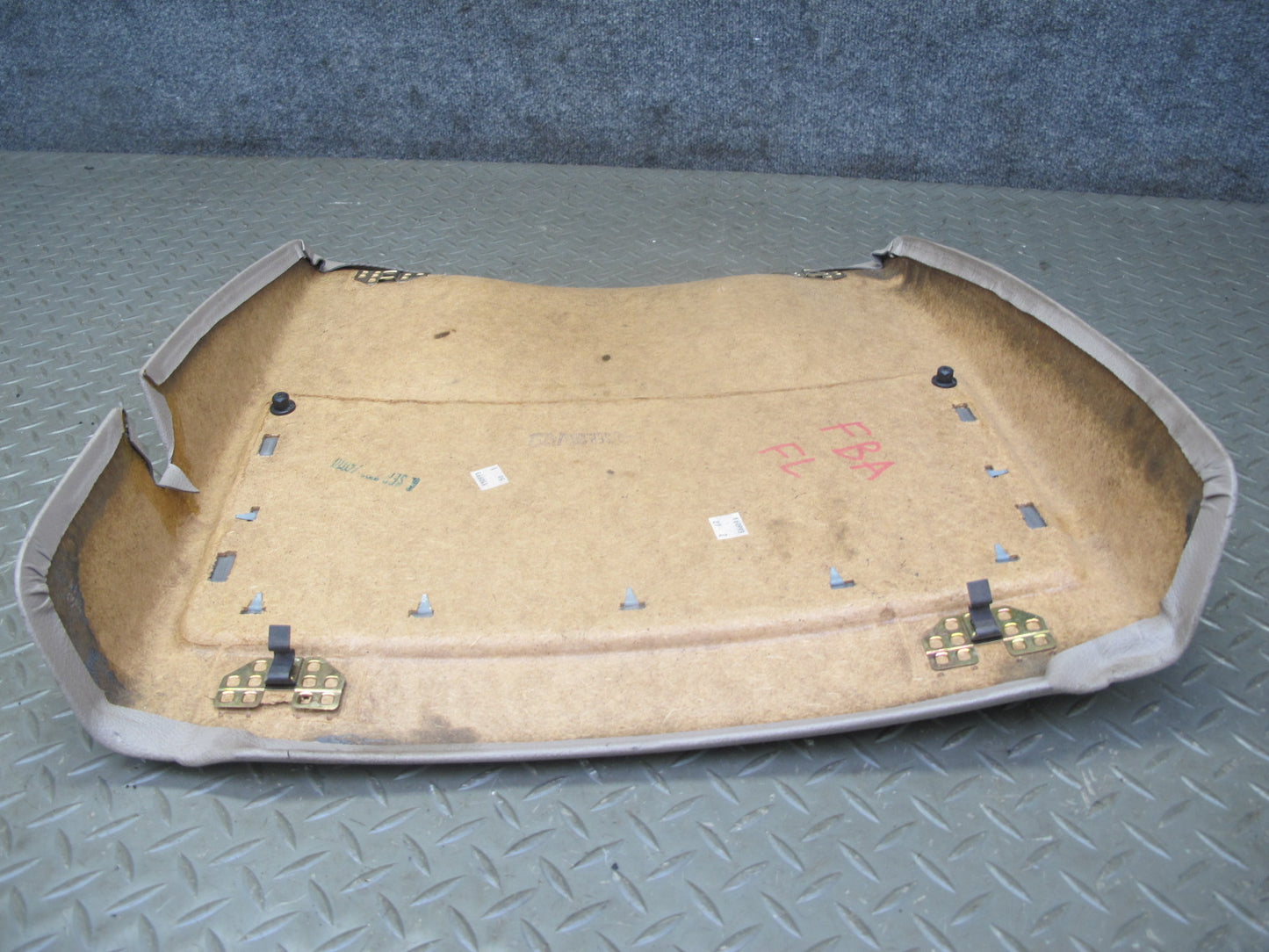 92-95 BMW E34 5-SERIES Front Left Seat Back Trim Cover Panel Parchment OEM