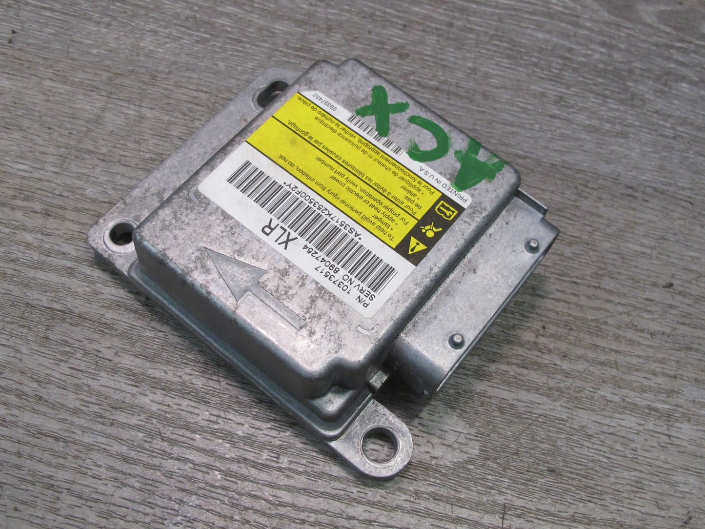 2006 CADILLAC XLR SRS AIRBAG CONTROL MODULE UNIT 10373517 OEM