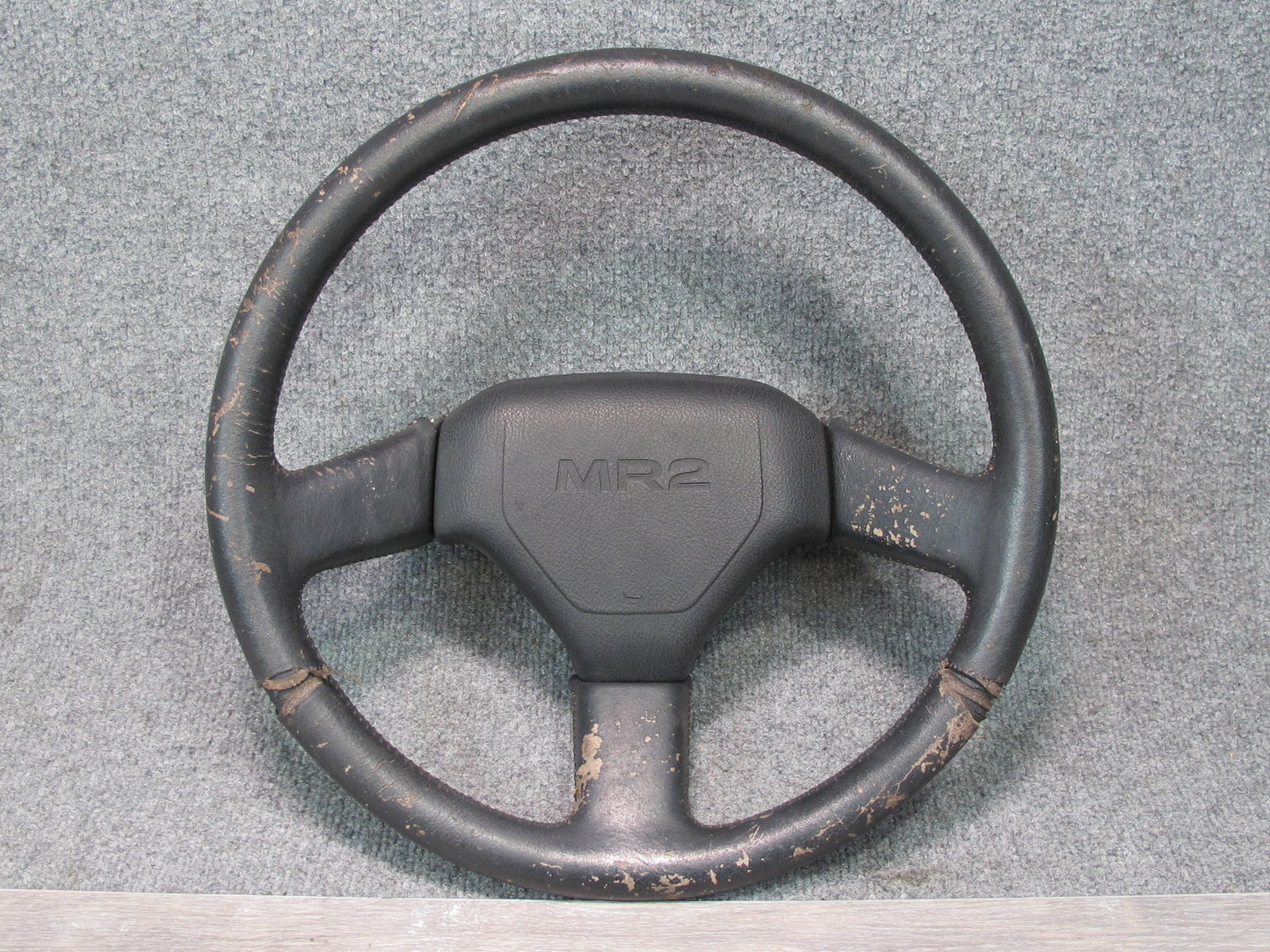 87-89 Toyota MR2 AW15 Leather Steering w Horn Black Assembly OEM