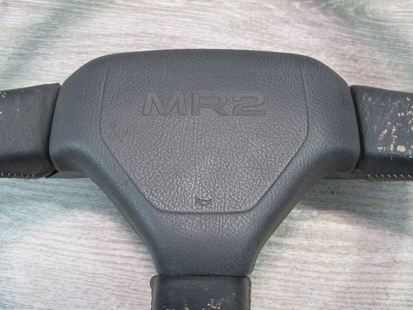 87-89 Toyota MR2 AW15 Leather Steering w Horn Black Assembly OEM