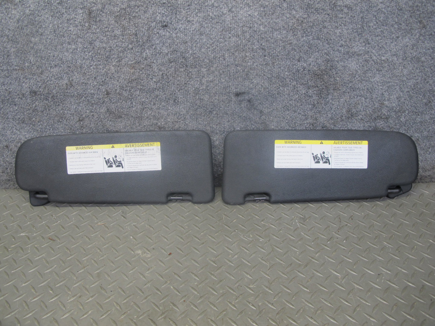 2008-2014 BMW E71 E72 X6 Front Left & Right Sun Visor Black Set of 2