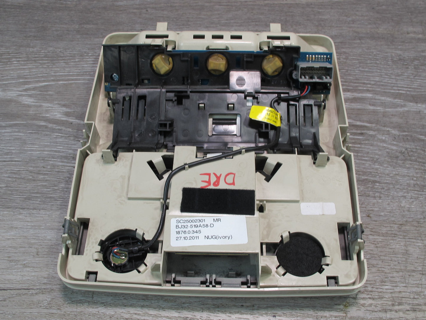 2012-2019 Range Rover Evoque L538 Overhead Console Dome Reading Light Lamp Set