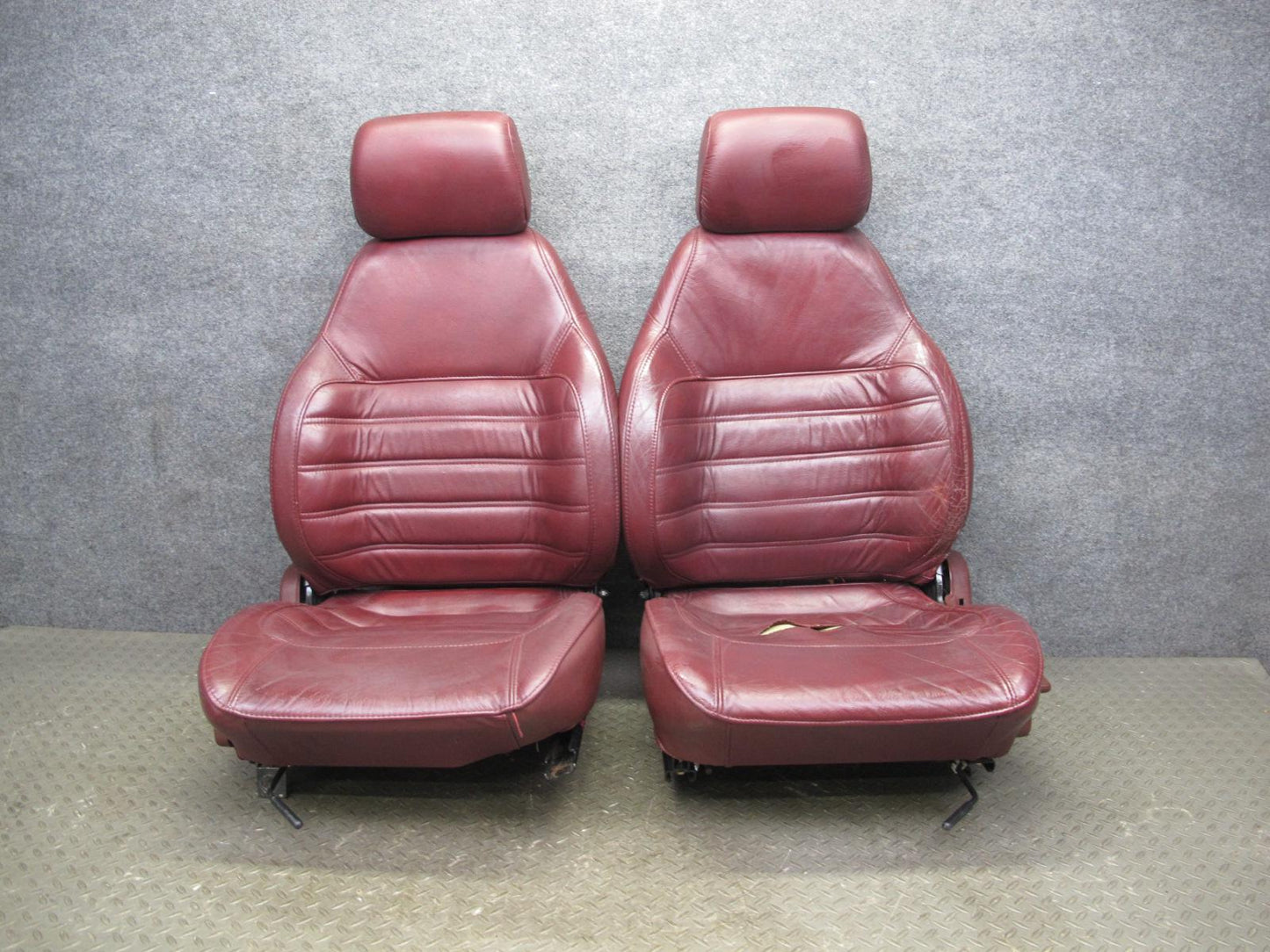86-88 Mazda RX7 FC3S Coupe Set of 2 Front Left & Right Leather Seat RED OEM