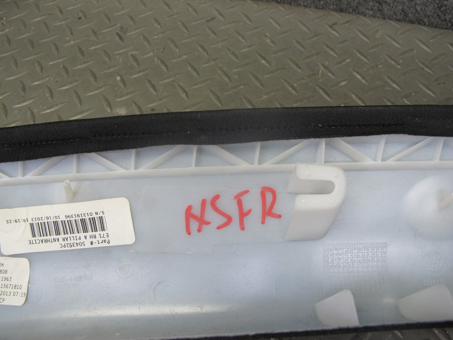 2008-2014 BMW E71 E72 X6 Front Interior A Pillar Trim Cover Panel Set of 2