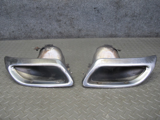 07-09 Lexus LS600h LS460 Set of 2 Rear Bumper Left & Right Exhaust Tips OEM