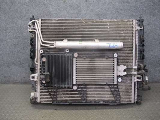 07-11 Mercedes W164 ML63 AMG Engine Cooling Radiator Condenser w Fan Shroud OEM
