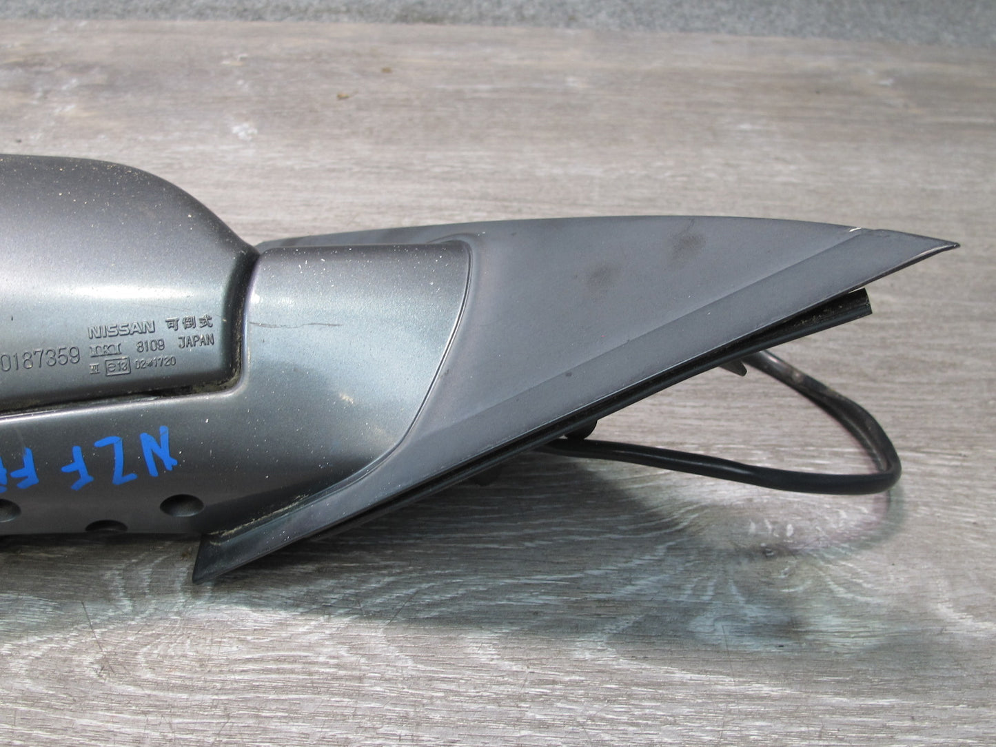 90-96 Nissan Z32 300ZX Coupe Right Door Heated Side View Power Mirror Gray OEM