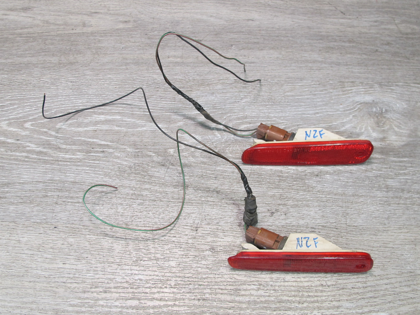 90-96 Nissan Z32 300ZX Set of 2 Rear Bumper Side Marker Light Lamp OEM