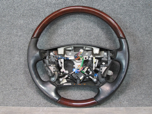 07-09 Lexus UVF46 LS600h LS460 Heated Leather Wood Steering w Controls OEM