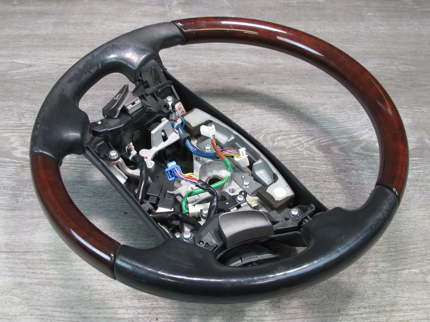 07-09 Lexus UVF46 LS600h LS460 Heated Leather Wood Steering w Controls OEM