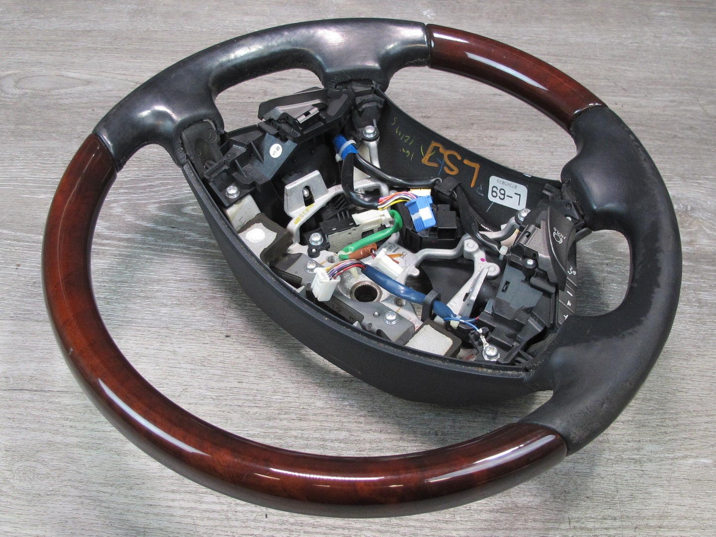 07-09 Lexus UVF46 LS600h LS460 Heated Leather Wood Steering w Controls OEM