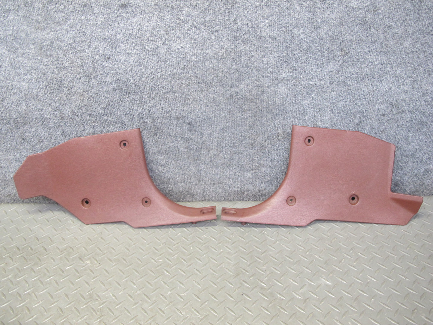 86-88 Mazda RX7 Set of 2 Left & Right Kick Trim Cover Panel RED OEM