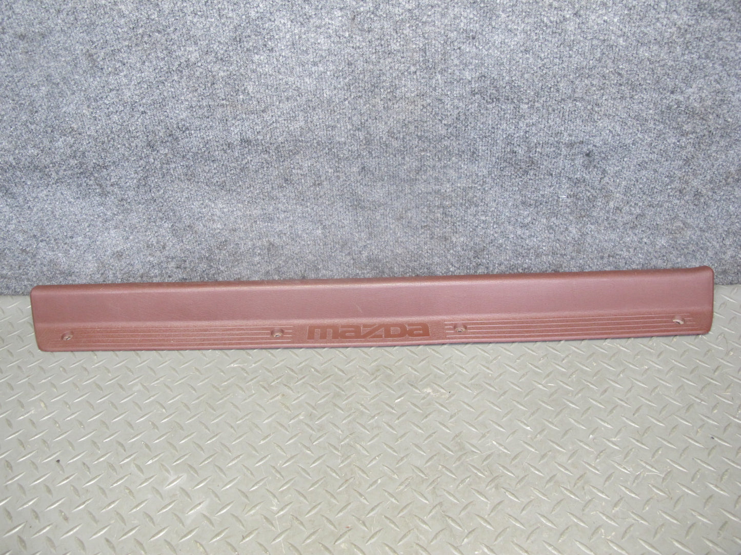 86-88 Mazda RX7 FC3S Left & Right Door Scuff Sill Plate Trim Cover Set RED OEM