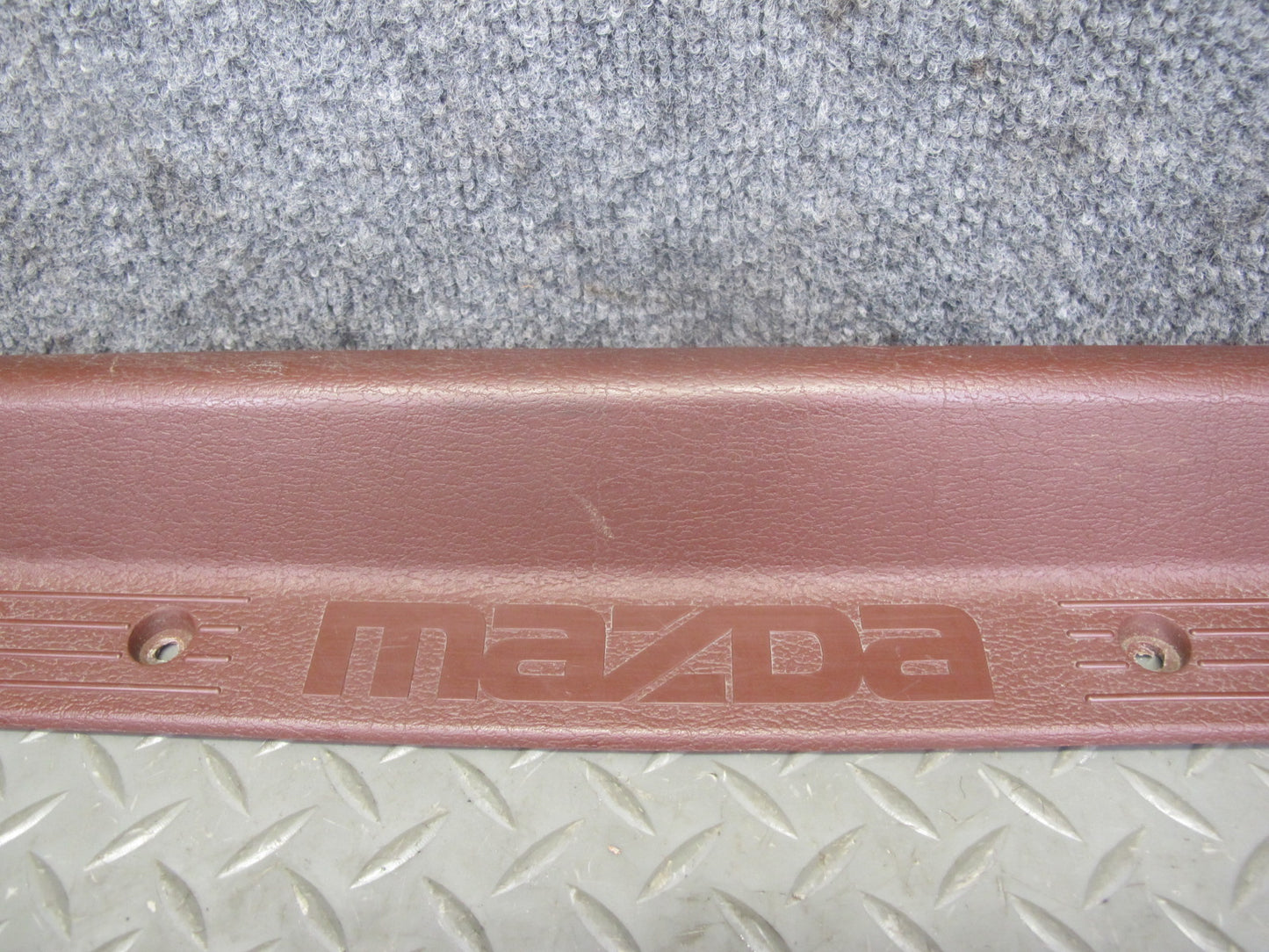 86-88 Mazda RX7 FC3S Left & Right Door Scuff Sill Plate Trim Cover Set RED OEM