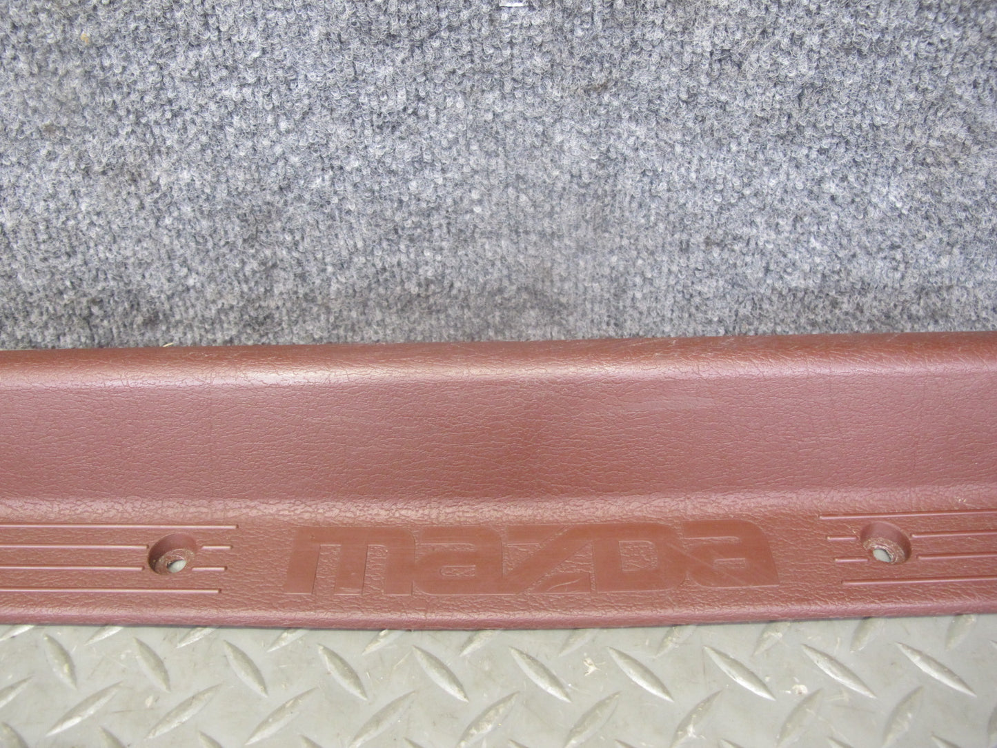 86-88 Mazda RX7 FC3S Left & Right Door Scuff Sill Plate Trim Cover Set RED OEM