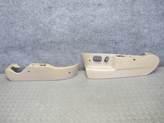 91-95 BMW E34 5-SERIES Set of 2 Front Left Right Seat Trim Cover w Switches OEM
