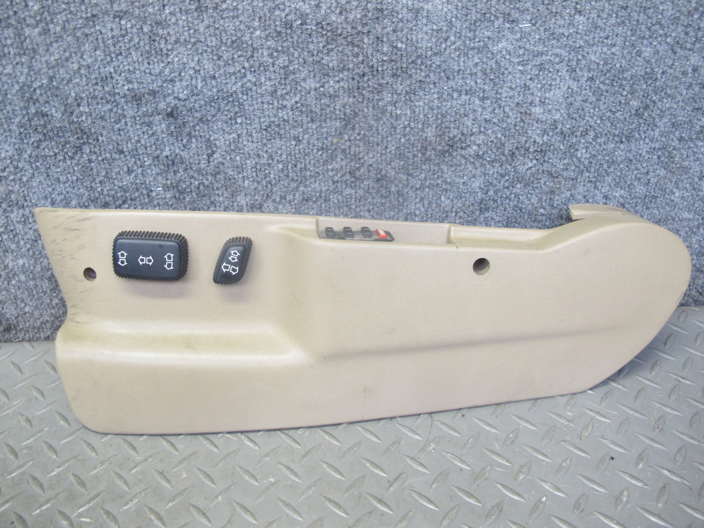 91-95 BMW E34 5-SERIES Set of 2 Front Left Right Seat Trim Cover w Switches OEM