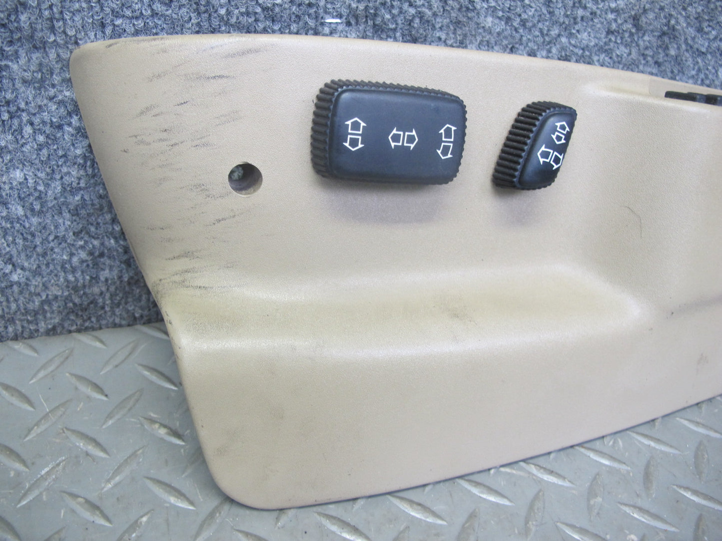 91-95 BMW E34 5-SERIES Set of 2 Front Left Right Seat Trim Cover w Switches OEM
