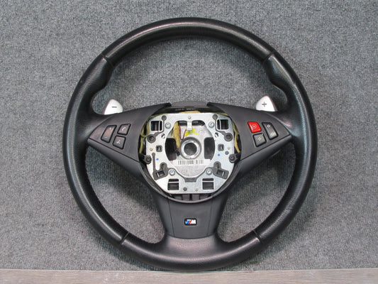 2006-2010 BMW E63 E64 M6 SMG M Sport Leather Steering Black w Controls & Paddles