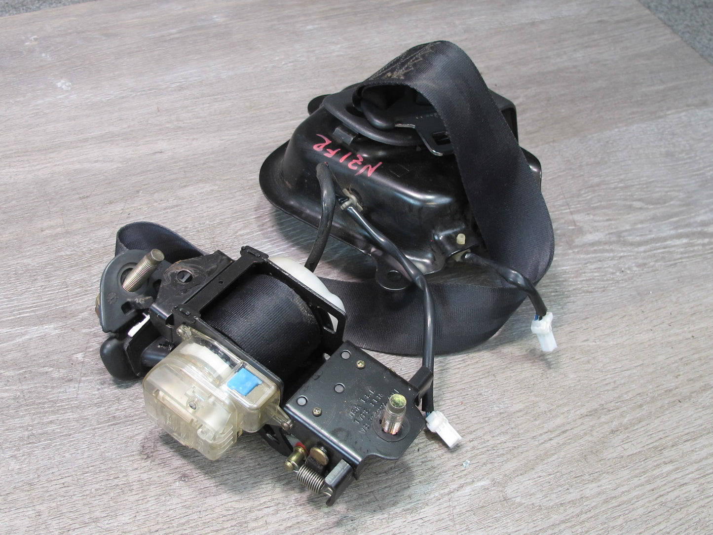 90-93 NISSAN 300ZX Z32 2+2 FRONT LEFT & RIGHT SIDE SEATBELT RETRACTOR SET OEM