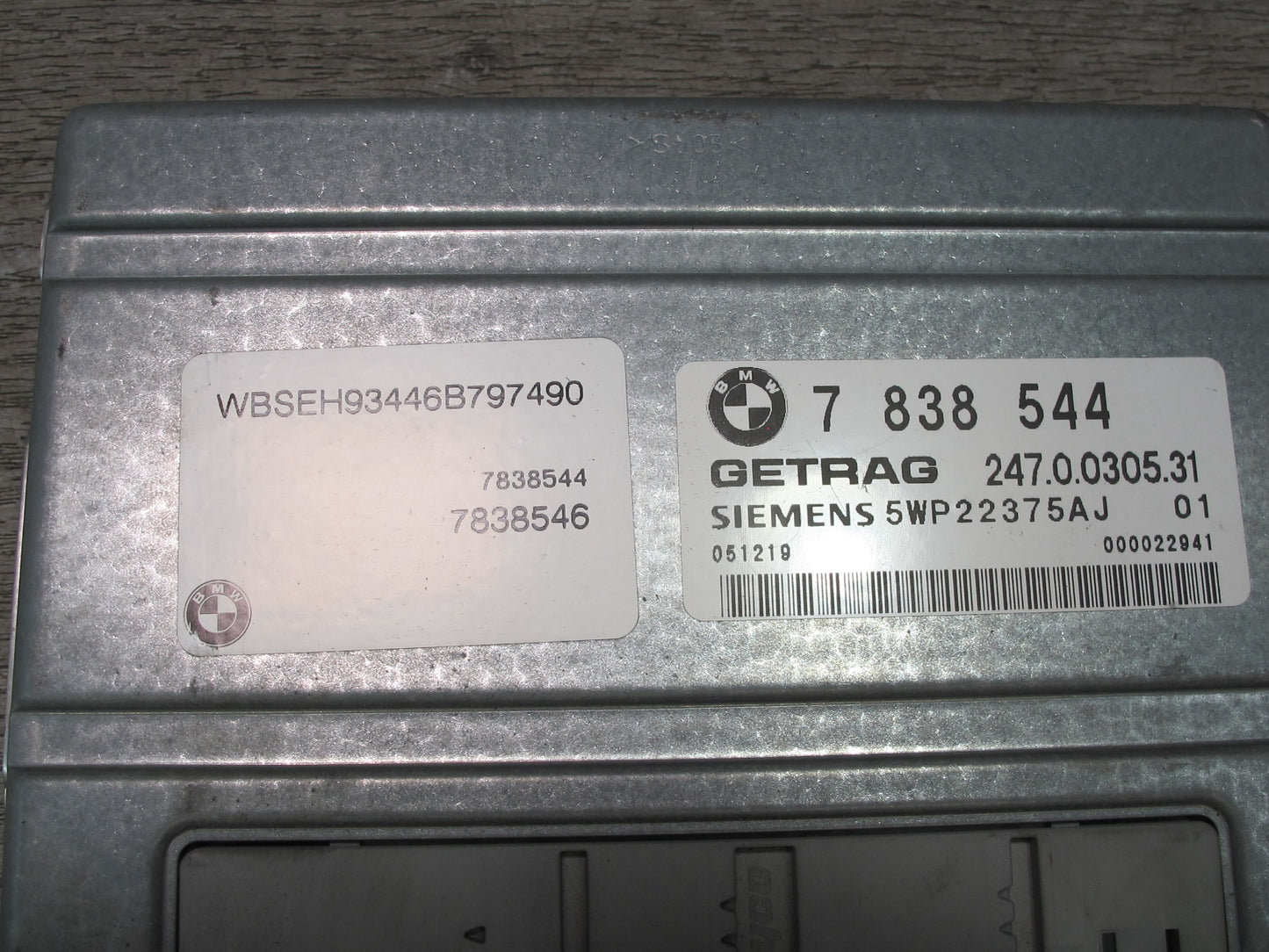 2006-2010 BMW E63 E64 M6 M5 SMG Transmission Control Module 7838544