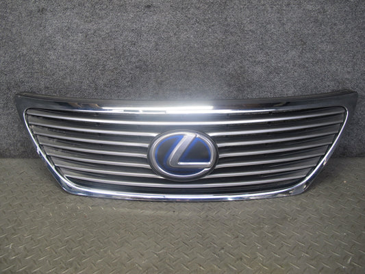 08-09 Lexus UVF46 LS600h Hybrid Front Bumper Chrome Trim Grille w Emblem OEM