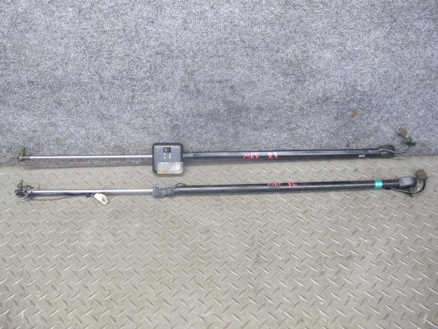 86-91 Mazda RX7 Coupe Rear Hatch Lift Gate Support Shock Strut Set w Light OEM
