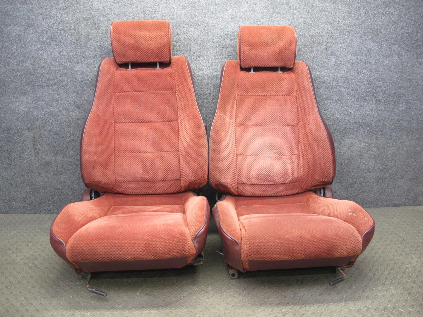 84-85 Mazda RX7 FB Set of 2 Front Left & Right Cloth Seat RED OEM