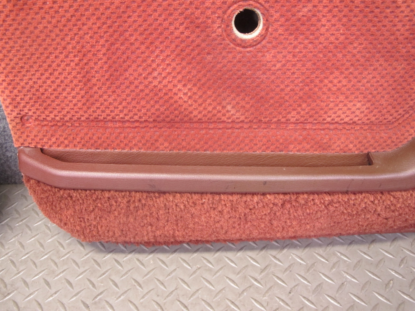 84-85 Mazda RX7 FB Left & Right Door Interior Trim Cover Panel Set Cloth RED OEM
