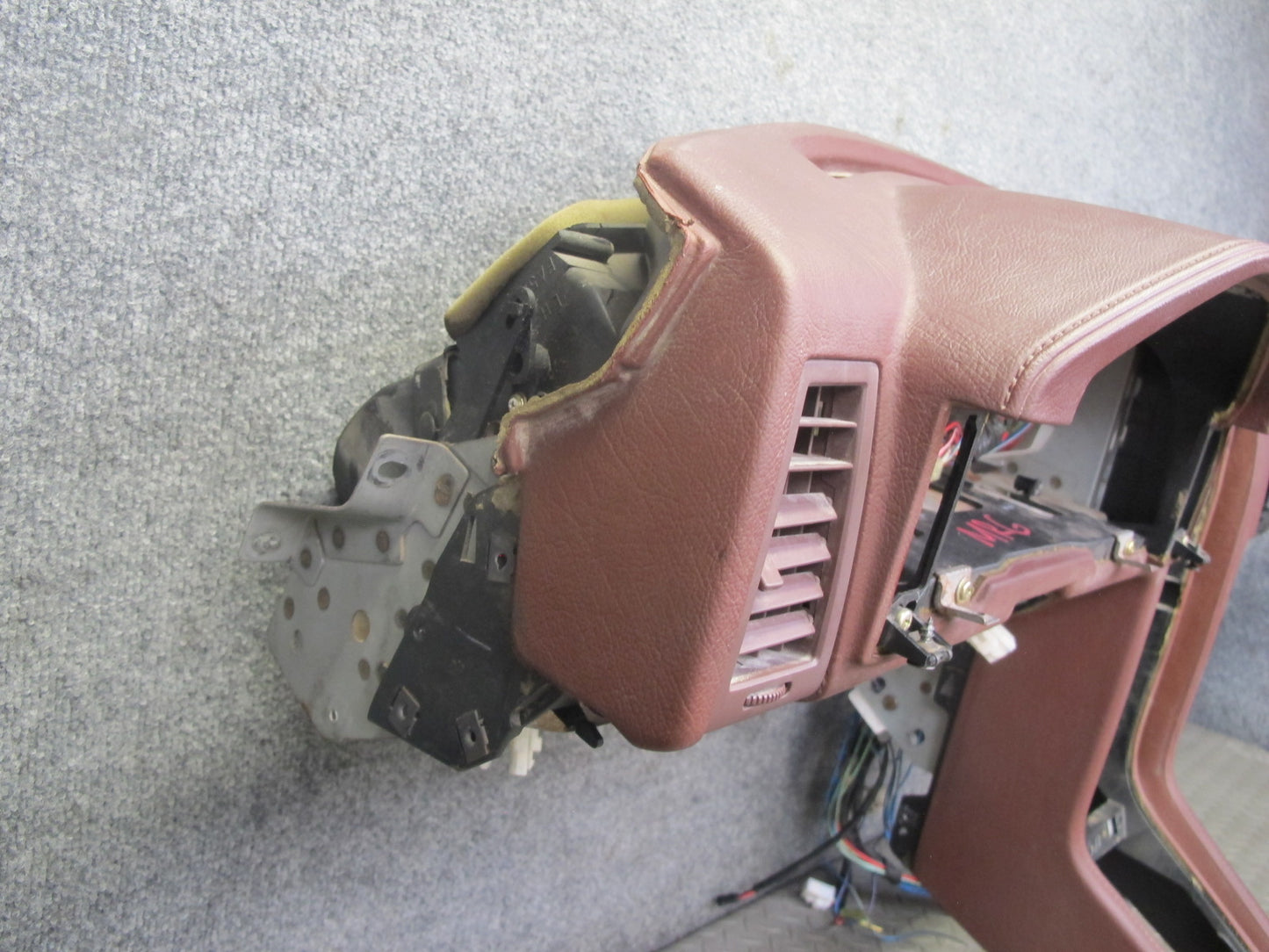 84-85 Mazda RX7 FB Front Dash Dashboard Instrument Panel RED w Wiring OEM