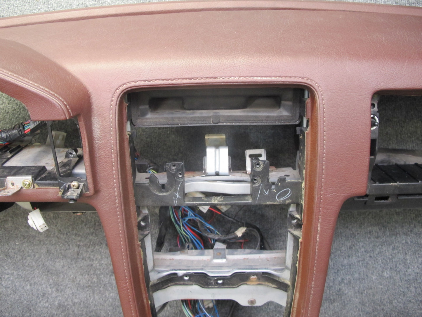 84-85 Mazda RX7 FB Front Dash Dashboard Instrument Panel RED w Wiring OEM