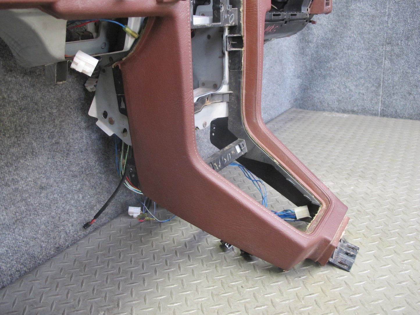 84-85 Mazda RX7 FB Front Dash Dashboard Instrument Panel RED w Wiring OEM