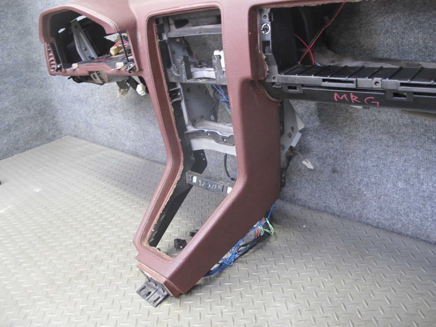 84-85 Mazda RX7 FB Front Dash Dashboard Instrument Panel RED w Wiring OEM