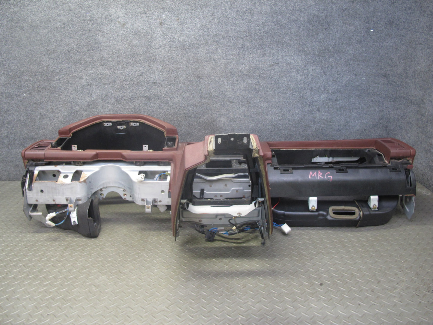 84-85 Mazda RX7 FB Front Dash Dashboard Instrument Panel RED w Wiring OEM