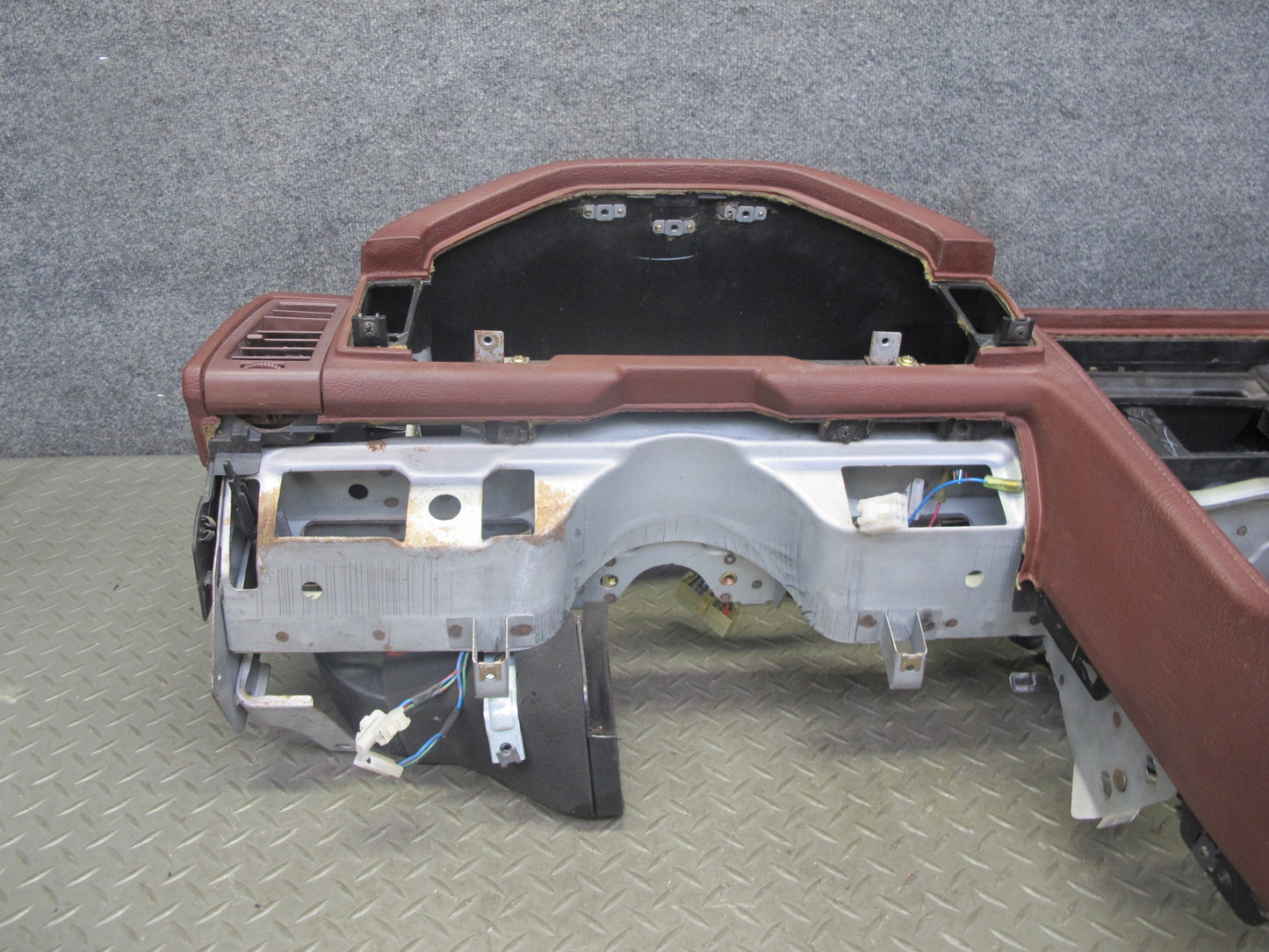 84-85 Mazda RX7 FB Front Dash Dashboard Instrument Panel RED w Wiring OEM