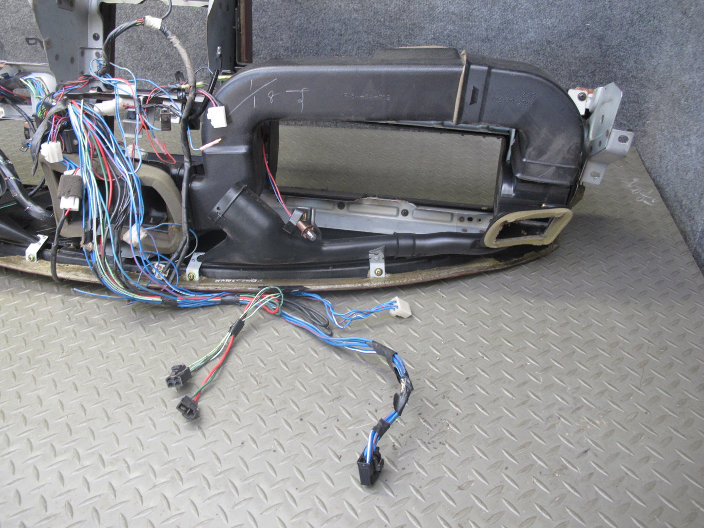 84-85 Mazda RX7 FB Front Dash Dashboard Instrument Panel RED w Wiring OEM